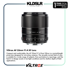 Viltrox AF 33mm F1.4 XF Lens for FUJIFILM X